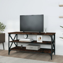 Berkfield Tv Cabinet Smoked Oak 100X40X50 Cm Engineered Wood - thumbnail 3