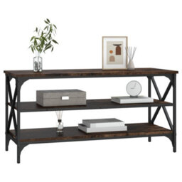 Berkfield Tv Cabinet Smoked Oak 100X40X50 Cm Engineered Wood - thumbnail 4