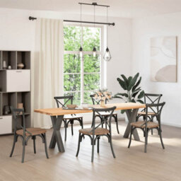 Berkfield Modern Dining Table Legs X-Shaped 2 Pcs Anthracite 50X(72-73) Cm Steel
