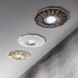 Ideal Lux Polka 1 Light Recessed Spotlight Brass, Gu10 - thumbnail 2