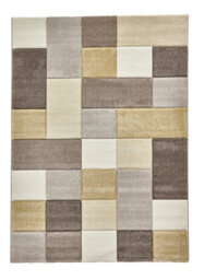 Grey/yellow Rug, Stain-Resistant Rug, Modern Geometric Rug, Easy To Clean Rug For Bedroom, & Dining Room-60 X 230Cm (Runner) - thumbnail 1