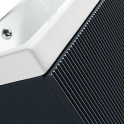 FNX Bathrooms Fluted Mini Cloakroom Vanity Unit With Basin Wall Hung Soft Close Door Integrated Storage - Midnight Shadow - thumbnail 6