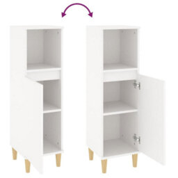 Vidaxl Bathroom Cabinet White 30X30X100 Cm Engineered Wood - thumbnail 9