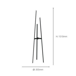 Eglo Mongolana Led Floor Lamp, Black Standing Light, 4300 Lumen Warm White, 151Cm - thumbnail 5