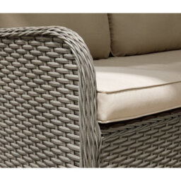 Loops Premium 5 Seater Garden Corner Sofa Set - Rattan Wicker - 2X Footstools Outdoor - thumbnail 5