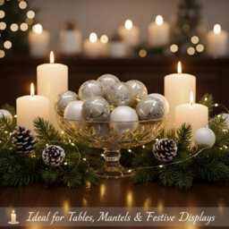 Shatchi 12Pcs Christmas 4Cm Hanging Silver Baubles Soft Foam Glittered Shatterproof Pendant Ornaments Xmas Tree Decorations - thumbnail 9