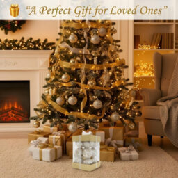 Shatchi 12Pcs Christmas 4Cm Hanging Silver Baubles Soft Foam Glittered Shatterproof Pendant Ornaments Xmas Tree Decorations - thumbnail 8