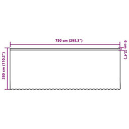 Berkfield Modern Curtains With Curtains White 750 X 280 Cm Polyester - thumbnail 8
