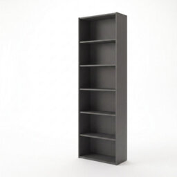 Shefa Line 6 Tier Bookcase 180, Graphite - thumbnail 2