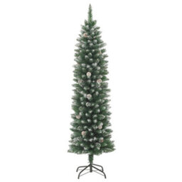 Berkfield Artificial Slim Christmas Tree With Stand 210 Cm Pvc - thumbnail 2