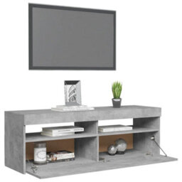 Berkfield Tv Cabinet With Led Lights Concrete Grey 120X35X40 Cm - thumbnail 6