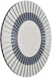 Mirroroutlet All Glass Stylised Round Wall Mirror 80 X 80Cm - thumbnail 3