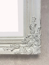 Downton Interiors Antique White Wood Frame Wall Mirror 53Cm - thumbnail 3