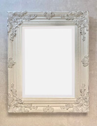 Downton Interiors Antique White Wood Frame Wall Mirror 53Cm - thumbnail 2