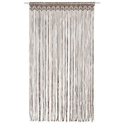 Berkfield Practical Macrame Curtain Taupe 140X240 Cm Cotton