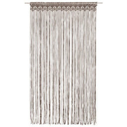 Berkfield Practical Macrame Curtain Taupe 140X240 Cm Cotton