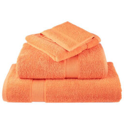 Berkfield Premium Hand Towels Solund 4 Pcs Orange 50X100 Cm 600 Gsm - thumbnail 4