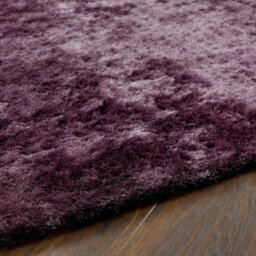 Mauve Shaggy Rug, Handmade Rug, Anti-Shed Easy To Clean Rug, Modern Plain Rug For Bedroom, & Dining Room-120Cm X 170Cm - thumbnail 4