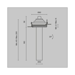 Luminosa Lighting Luminosa Focus T 20Cm Trimless Recessed Downlight Black 3000K 460Lm - thumbnail 2
