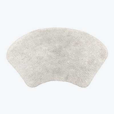 Allure Bath Fashions Curved Shower Mat 100% Cotton - Dove Grey - image 1