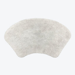 Allure Bath Fashions Curved Shower Mat 100% Cotton - Dove Grey
