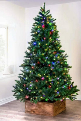 Christmas Tree World The 8Ft/240Cm Ultra Devonshire Fir Pre-Lit With Warm White/multicoloured Colour Change Leds - image 1