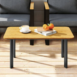 Outsunny Outdoor Coffee Table, Garden Table With Slatted Wpc Top, Brown - thumbnail 8