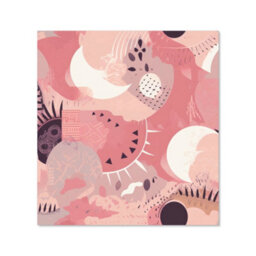 Warren Reed Designer Abstract Pink White Premium Glass Kitchen Splashback W600mm X H600mm - thumbnail 2