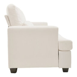 Living And Home 3-Seater Beige Chenille Upholstered Sofa With Pillows - thumbnail 3