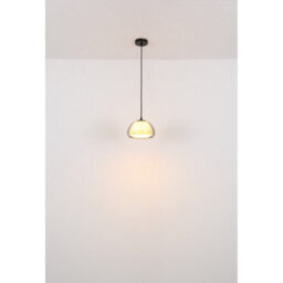 Luminosa Lighting Luminosa Jella Dome Pendant Ceiling Light Matt Black Smoke Glass Shade 1X E27 - thumbnail 5