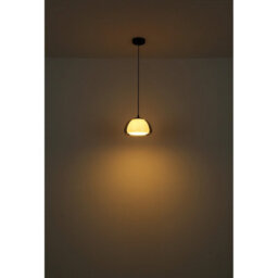 Luminosa Lighting Luminosa Jella Dome Pendant Ceiling Light Matt Black Smoke Glass Shade 1X E27 - thumbnail 4