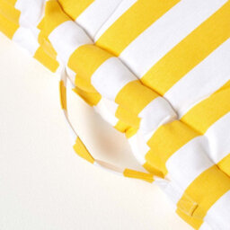 Homescapes Cotton Yellow Thick Stripe Floor Cushion, 50 X 50 Cm - thumbnail 4
