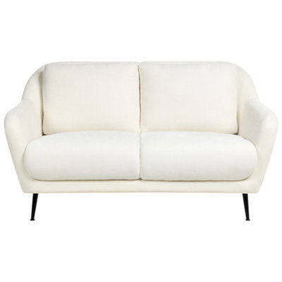 Beliani Sofa 2 Seater Eiby Chenille White - image 1