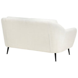Beliani Sofa 2 Seater Eiby Chenille White - thumbnail 5