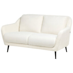 Beliani Sofa 2 Seater Eiby Chenille White - thumbnail 4