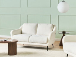 Beliani Sofa 2 Seater Eiby Chenille White - thumbnail 2