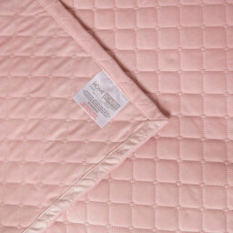 Homescapes Diamond Quilted Pink Velvet Throw - thumbnail 5