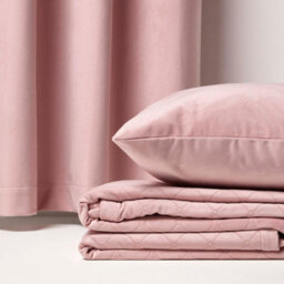 Homescapes Diamond Quilted Pink Velvet Throw - thumbnail 6