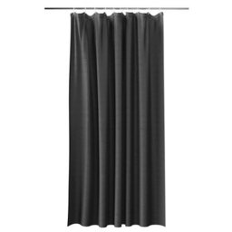 GoodHome Kina Black Plain Shower Curtain (W)180Cm - thumbnail 1