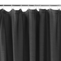 GoodHome Kina Black Plain Shower Curtain (W)180Cm - thumbnail 2