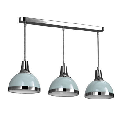 Orsina Vermont Three Shutter Blue Shades Pendant Light - image 1
