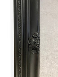 Downton Interiors Antique Style Black Wood Frame Wall Mirror 53Cm - thumbnail 4