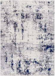 Livabliss Pisa-Abstract Blue Grey Charcoal Modern Marble Living Dining Bedroom Rug 150 X 213.36 Cm Easy Care, Non Shedding - thumbnail 1