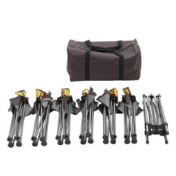 Living And Home 7 Piece Folding Portable  Outdoor Table And Chairs Set 1 Table And 6 Seaters With Carrying Bag - thumbnail 5