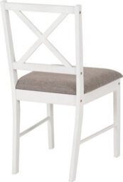 Seconique Balfour Dining Set Table And 4 Chairs In White And Oak Effect With Grey Fabric - thumbnail 7