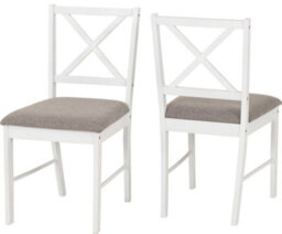Seconique Balfour Dining Set Table And 4 Chairs In White And Oak Effect With Grey Fabric - thumbnail 5