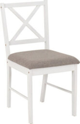 Seconique Balfour Dining Set Table And 4 Chairs In White And Oak Effect With Grey Fabric - thumbnail 8
