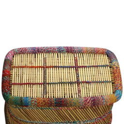 Berkfield Coffee Table Bamboo With Chindi Details Multicolour - thumbnail 7