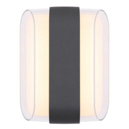 Luminosa Lighting Luminosa Plixon Outdoor Modern Wall Lamp Anthracite Matt Ip54 Left Right Led 3000K - thumbnail 3