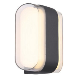 Luminosa Lighting Luminosa Plixon Outdoor Modern Wall Lamp Anthracite Matt Ip54 Left Right Led 3000K